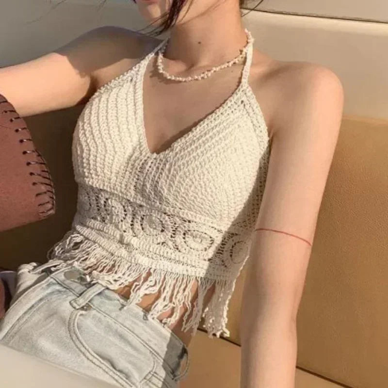 crochet crop top women summer