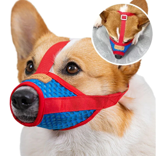 Muselière respirante réglable pour petit chien, couvre-bouche en maille souple, accessoires d'entraînement pour animaux de compagnie, empêche les morsures et les aboiements, Shiba Inu SUN N.