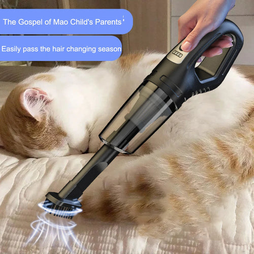 Aspirateur de voiture portable sans fil, rechargeable par USB, aspirateur à main puissant pour voiture, maison, bureau, nettoyage des poils d'animaux SUN N.