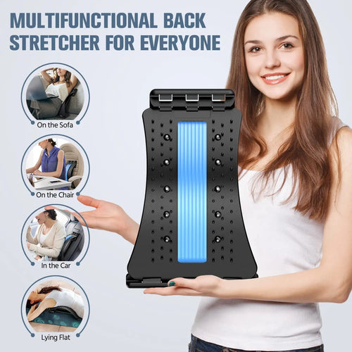 Back Stretcher for Back Pain Relief, Multi-Level Back Cracker Board, Lower and Upper Back Support for Herniated Disc SUN N.