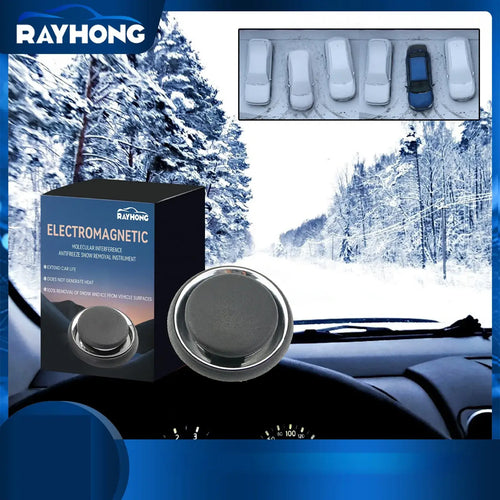 Dégivreur Solaire & USB Portable with electromagnetic snow removal instrument for quick ice melting.