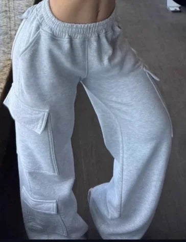 Pantalon Droit Femme Pantalon Femme printemps été poche polyvalent déplacements décontracté personnalité Pantalon femmes droit décontracté couleur unie Pantalon SUN N.