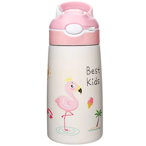 Kids Insulated Water Bottle with Straw 500ml BPA Free Stainless Steel
