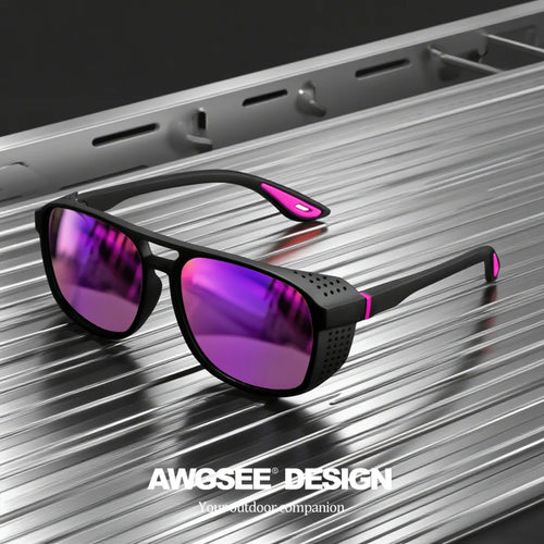 Lunettes de soleil de sport professionnelles – Polarisées coupe-vent UV400 pour le cyclisme, la course à pied, les amateurs de plein air UV400 SUN N.