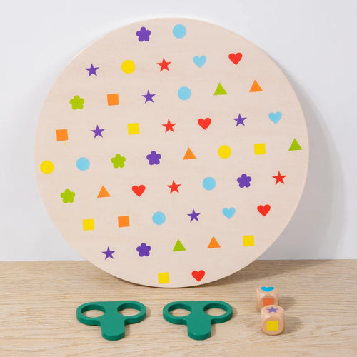 Jeu de Société Montessori – Couleurs, Formes et Dés Éducatif SUN N.