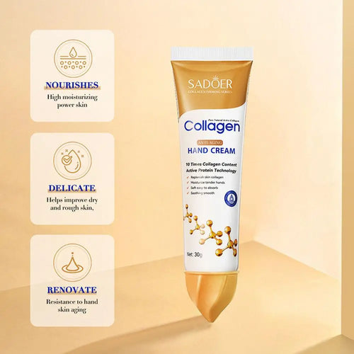 Crème Mains au Collagène – Anti-Rides, Hydratante & Réparatrice Peaux Fissurées SUN N.