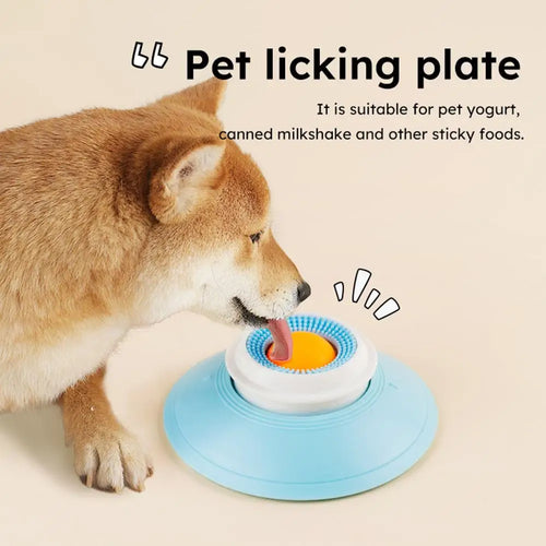 Jouet à lécher pour chien et chat, distributeur lent d'aliments liquides, jouet d'enrichissement apaisant pour le bain, le toilettage et le soulagement de l'anxiété, tapis à lécher SUN N.