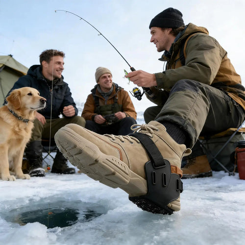Crampons antidérapants pour bottes, crampons pour la neige et la glace, crampons de traction pour la marche, la randonnée, l'escalade en montagne, en hiver, en plein air SUN N.