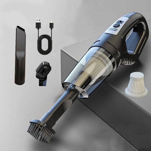 Aspirateur de voiture portable sans fil, rechargeable par USB, aspirateur à main puissant pour voiture, maison, bureau, nettoyage des poils d'animaux SUN N.