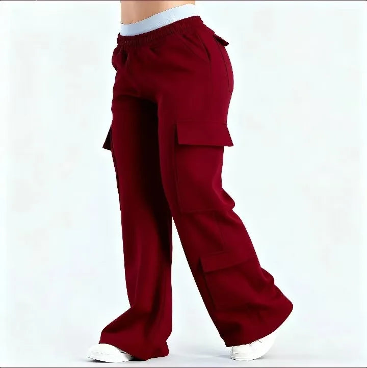 Pantalon Droit Femme Pantalon Femme printemps été poche polyvalent déplacements décontracté personnalité Pantalon femmes droit décontracté couleur unie Pantalon SUN N.