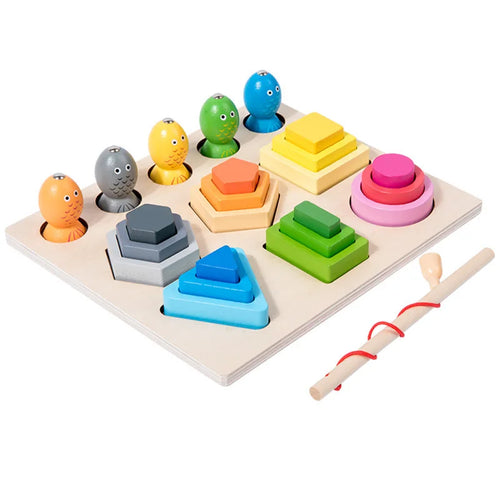Puzzle en Bois Montessori pour ApprentiCumbria de la Pêche Magnétique, Outil de Classification et d'ApprentiCumbria pour Enfant SUN N.