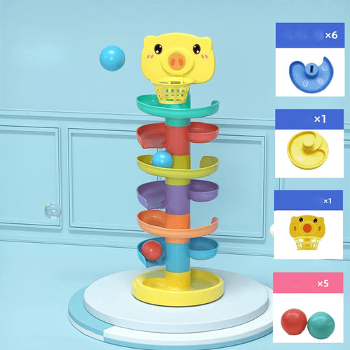 Jeu de développement de balle roulante Montessori, jouet éducatif pour bébé, jouets empilables d'activité Montessori pour bébés de 1 2 3 ans SUN N.
