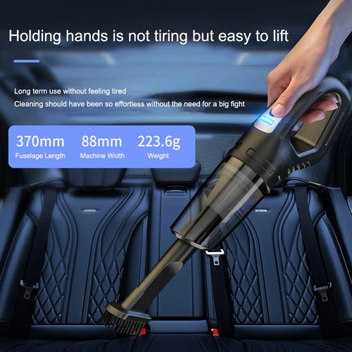 Aspirateur de voiture portable sans fil, rechargeable par USB, aspirateur à main puissant pour voiture, maison, bureau, nettoyage des poils d'animaux SUN N.