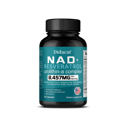 NAD + Resvératrol - Anti-âge, aide à stimuler l'énergie, favorise la santé des cellules et de la peau, la neuroprotection et l'amélioration du sommeil SUN N.