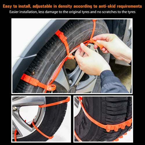 Chaînes de pneus de voiture hiver neige anti-dérapant pneu attaches de câble Auto extérieur neige pneu pneu anti-dérapant chaîne accessoires d'urgence SUN N.