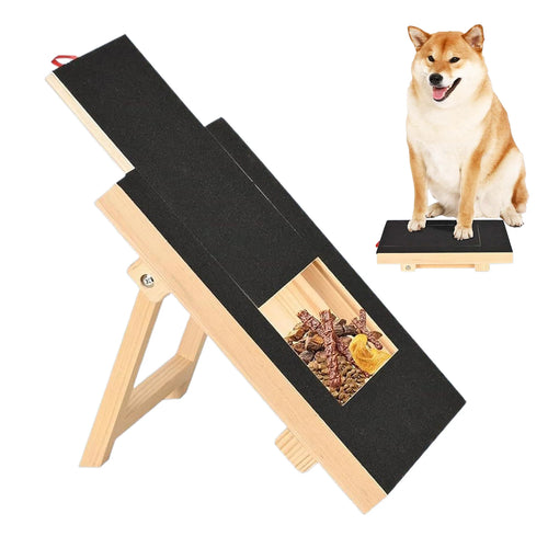 Planche à gratter pour ongles de chien, tampon de garniture d'ongles, planche à gratter en bois extractible pour animaux de compagnie, jouet boîte de friandises intégrée, planche de papier de verre pour chien SUN N.