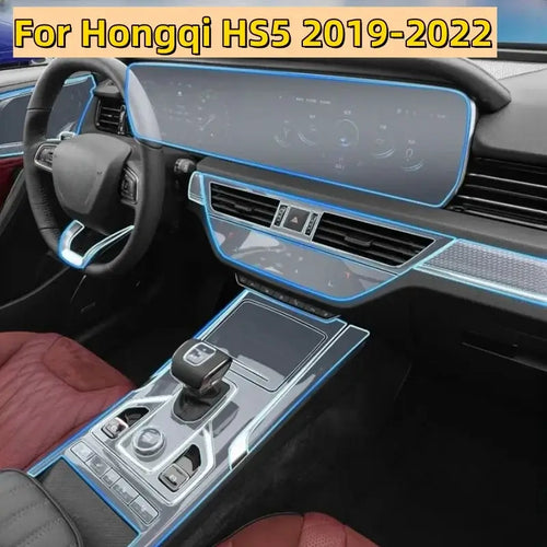 Film de Protection TPU Transparent pour Hongqi HS5 2019-2022, protection intérieure sur mesure.