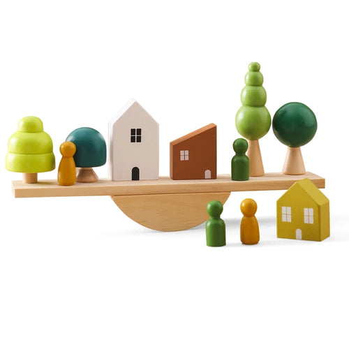 Jouet à Empiler Montessori en Bois – Blocs Sensoriels Forêt Bébé SUN N.