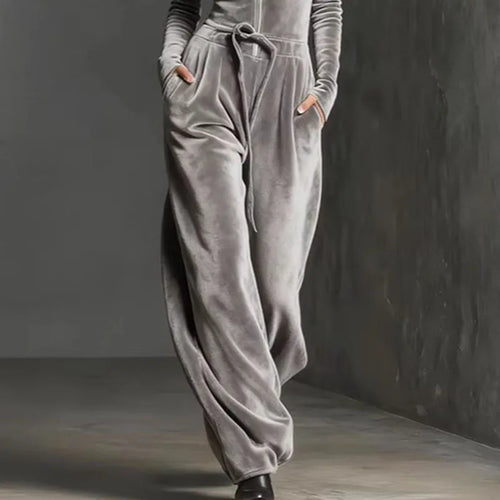 Combinaison velours femme – Col montant, demi-zip & taille à cordon SUN N.