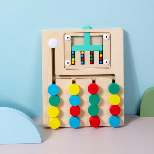 Puzzles de correspondance de couleurs en bois Montessori, jeu de logique, formation à la réflexion, illumination œil-main, jouet éducatif précoce SUN N.