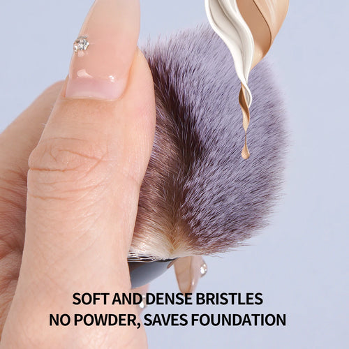Set 2 pinceaux maquillage – Fond de teint plat, contour angle sous les yeux, crème liquide SUN N.