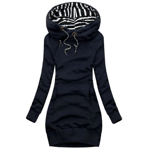 Robe à Capuche Slim – Couleur Unie, Manches Longues & Cordon de Serrage SUN N.