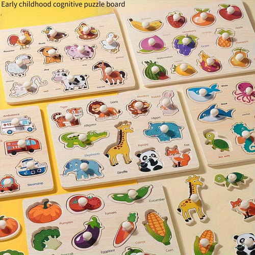 Puzzle Montessori Éducatif – Planche de Géométrie & Correspondance de Formes SUN N.