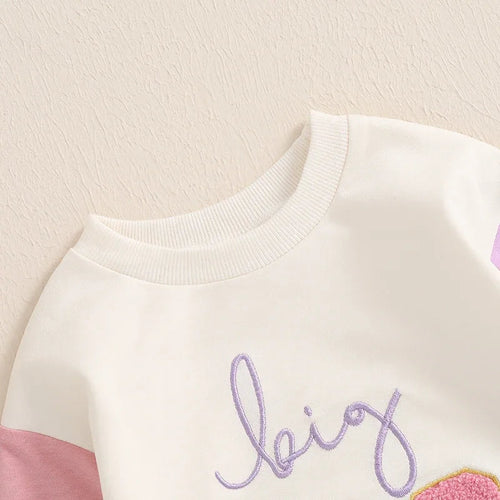 Sweat-shirt Enfant Col Rond Lettres Brodées - Hoodie Unisexe Printemps/Automne SUN N.