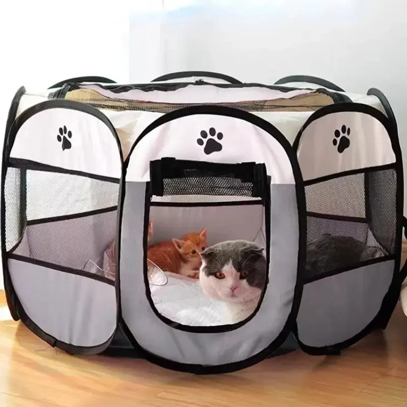 Tente pliable Portable pour animaux de compagnie, chenil, clôture octogonale, abri pour chiots, facile à utiliser, extérieur, opération facile, grandes Cages pour chiens, clôtures pour chats SUN N.