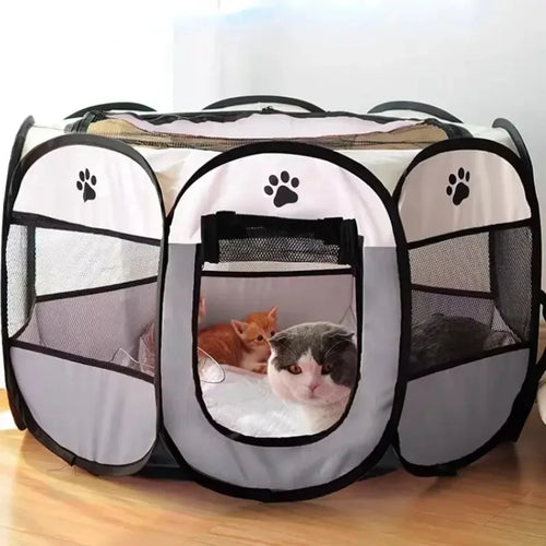 Tente pliable Portable pour animaux de compagnie, chenil, clôture octogonale, abri pour chiots, facile à utiliser, extérieur, opération facile, grandes Cages pour chiens, clôtures pour chats SUN N.