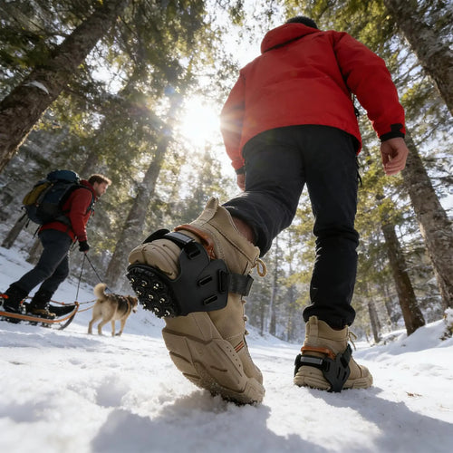 Crampons antidérapants pour bottes, crampons pour la neige et la glace, crampons de traction pour la marche, la randonnée, l'escalade en montagne, en hiver, en plein air SUN N.