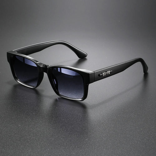 Lunettes de soleil rétro punk - Monture carrée protectrice, UV400 unisexe pour les aventures en plein air et le style décontracté SUN N.