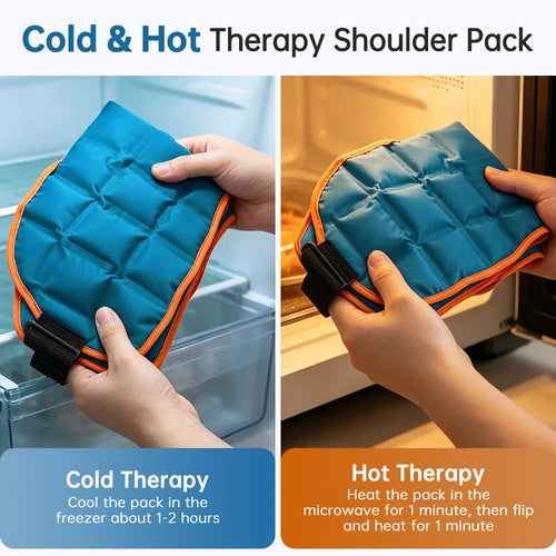 Compresse de glace réutilisable pour l'épaule – Enveloppement chaud/froid pour la zone de l'épaule – Confort et bien-être sportif et quotidien SUN N.