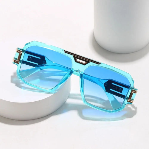 Lunettes de soleil rétro carrées à monture complète, grande monture surdimensionnée, Anti-UV, Uv400, rétro HD, accessoire de Costume SUN N.