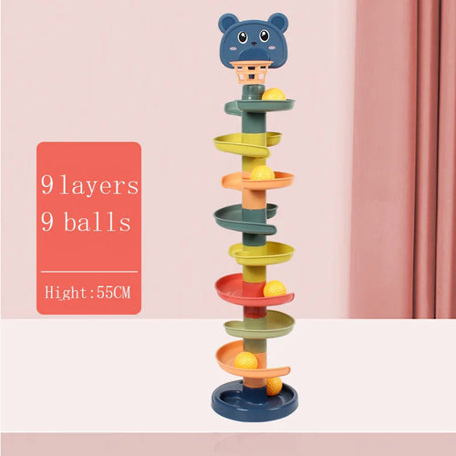 Jeu de développement de balle roulante Montessori, jouet éducatif pour bébé, jouets empilables d'activité Montessori pour bébés de 1 2 3 ans SUN N.