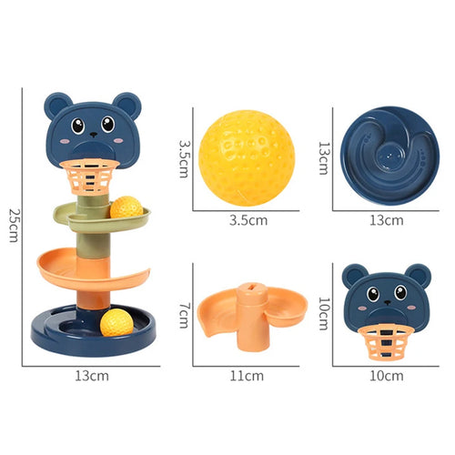 Jeu de développement de balle roulante Montessori, jouet éducatif pour bébé, jouets empilables d'activité Montessori pour bébés de 1 2 3 ans SUN N.