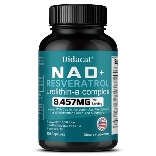 NAD + Resvératrol - Anti-âge, aide à stimuler l'énergie, favorise la santé des cellules et de la peau, la neuroprotection et l'amélioration du sommeil SUN N.