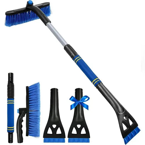 Pelle à Neige 2-en-1 avec Grattoir à Glace – Outil compact d'hiver avec pelle et grattoir, idéal pour votre voiture.