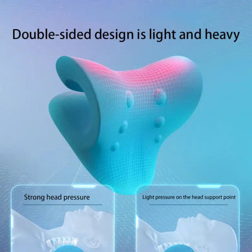 Appareil de traction cervicale - Étireur de cou et épaules - Oreiller de massage chiropratique pour soulagement douleur et alignement de la colonne SUN N.