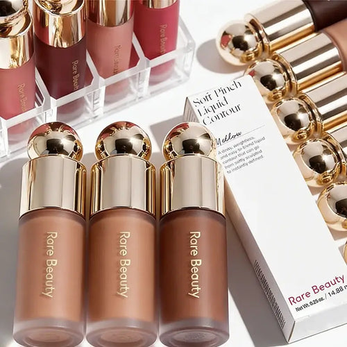 Stick Contour Waterproof Visage packaging displayed with makeup products and swatches on a neutral background.