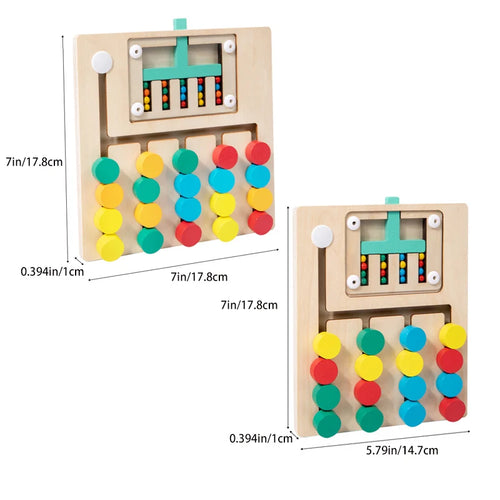 Puzzles de correspondance de couleurs en bois Montessori, jeu de logique, formation à la réflexion, illumination œil-main, jouet éducatif précoce SUN N.