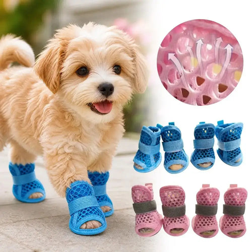 Chaussures en maille pour chien – 4 pièces antidérapantes et respirantes SUN N.