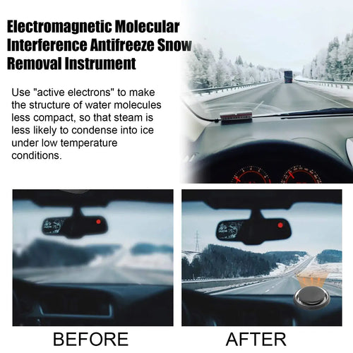 Dégivreur Solaire & USB Portable with electromagnetic snow removal instrument for quick ice melting.