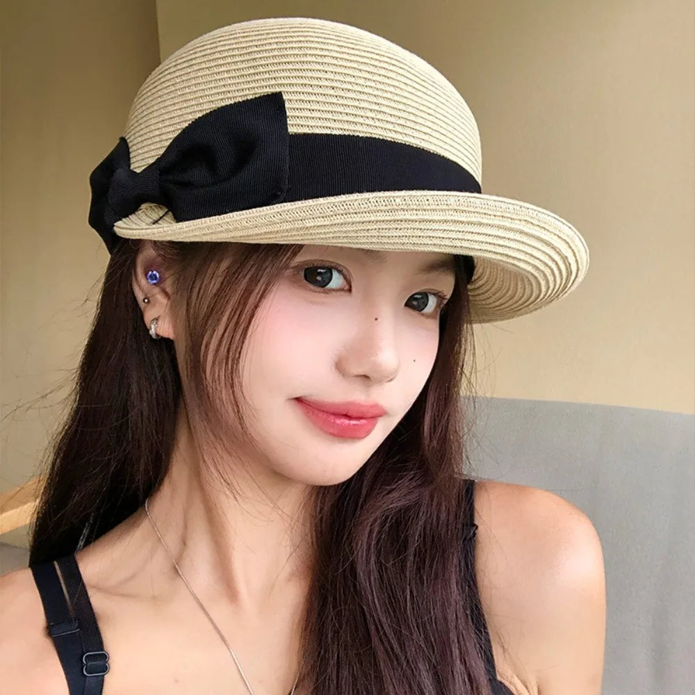 Casquette en paille tissée SUN N.