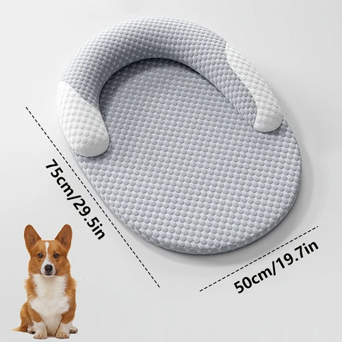 Tapis Rafraîchissant en Soie Glacée pour Animaux – Lit Ovale Respirant SUN N.