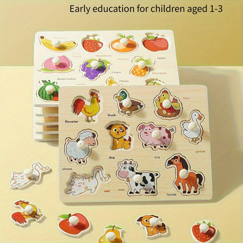 Puzzle Montessori Éducatif – Planche de Géométrie & Correspondance de Formes SUN N.