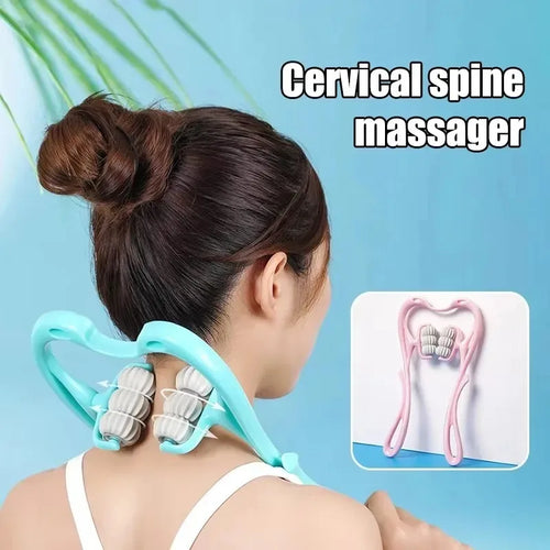 Masseur Cervical Manuel à 6 Boules – Rouleau Pétrissage Cou & Épaules SUN N.