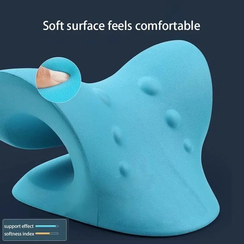 Appareil de traction cervicale - Étireur de cou et épaules - Oreiller de massage chiropratique pour soulagement douleur et alignement de la colonne SUN N.