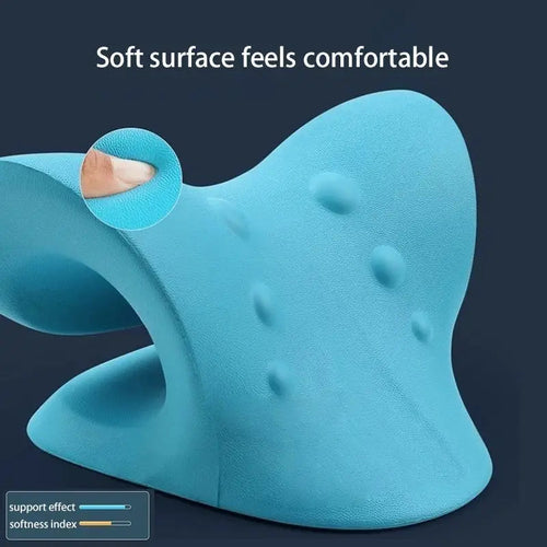 Appareil de traction cervicale - Étireur de cou et épaules - Oreiller de massage chiropratique pour soulagement douleur et alignement de la colonne SUN N.