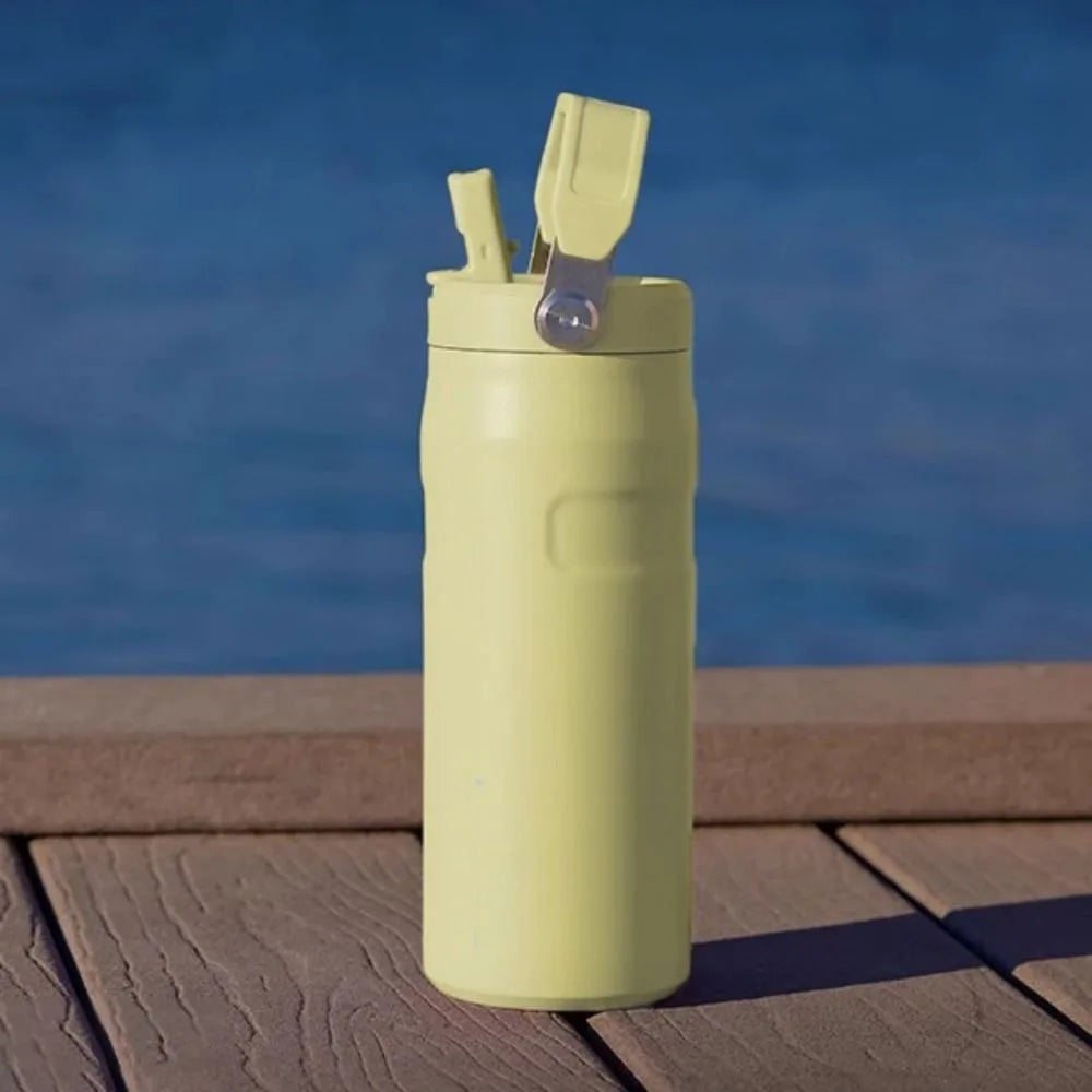 Insulated Sports Water Bottle 16 oz Stainless Steel Leak Proof